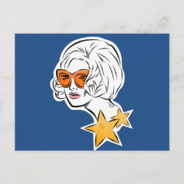 Sie ist ein Star Retro Style Postkarte