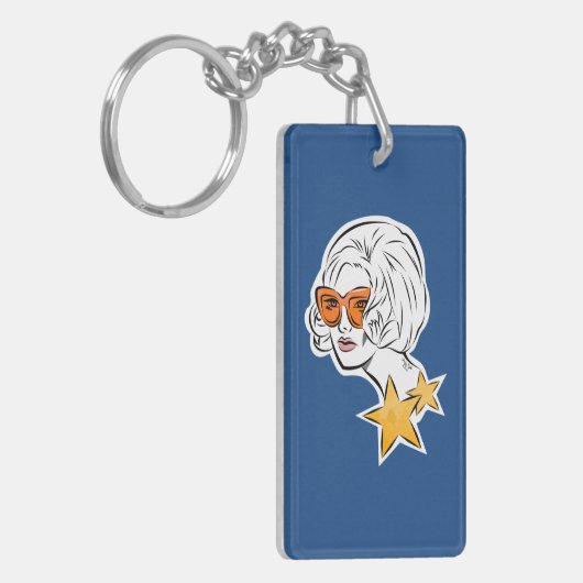 Sie ist ein Star Retro Style Schlüsselanhänger (Vorderseite links)