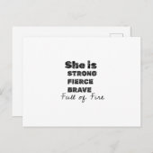 sie ist ein starker Feigling voller Feuer Postkarte (Vorne/Hinten)