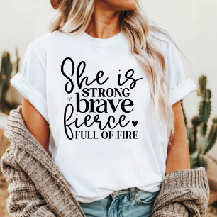 Sie ist ein starker, tapferer Feuerwehrmann voller T-Shirt