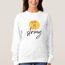 Sie ist ein starkes Kreuz-Grafik-T-Shirt