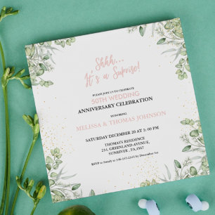 Sie ist ein überraschender 50. Hochzeitstag Einladung