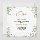 Sie ist ein überraschender 50. Hochzeitstag Einladung (Vorderseite)