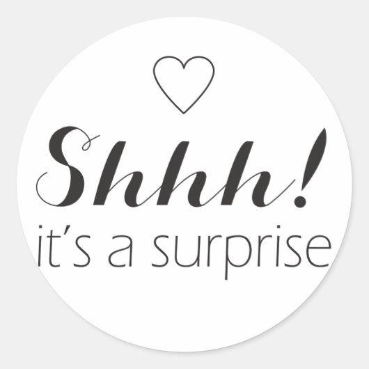 Sie ist ein Überraschungsaufkleber mit Herz Runder Aufkleber (Vorderseite)