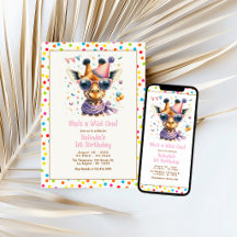 Sie ist ein Wild One Giraffe 1. Geburtstag Party