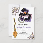 Sie ist ein wunderbares Halloween zum ersten Gebur Einladung (Vorderseite)