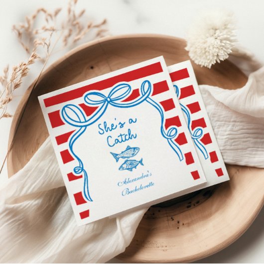 Sie ist eine Catch-Bachelorette-Feier Serviette