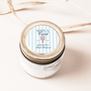 Sie ist eine Catch Hummer Bachelorette Runder Aufkleber