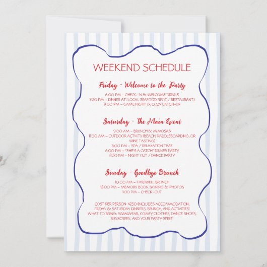 Sie ist eine Catch Hummer Bachelorette Weekend Einladung (Rückseite)