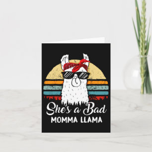 Sie ist eine D Momma Lama Lustige Retro Vintage Ma Karte