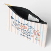 Sie ist eine Fisch-Meeresfrüchte-Bachelorette Zubehörtasche (Offen)