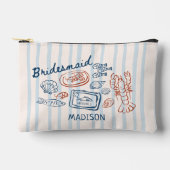 Sie ist eine Fisch-Meeresfrüchte-Bachelorette Zubehörtasche (Vorderseite)