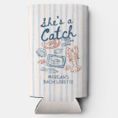 Sie ist eine Fisch-Meeresfrüchte-Küste Bachelorett Selters Dosenkühler (Rückseite)