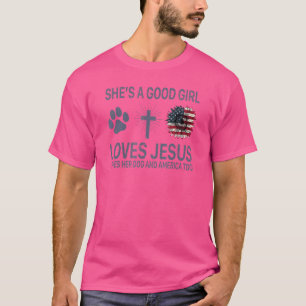 Sie ist eine gute Liebe, Jesus Liebe ihren Hund un T-Shirt