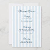 Sie ist eine Hummer Blue Striped Bachelorette Einladung (Rückseite)