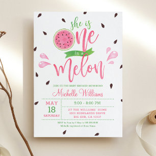 Sie ist eine in einer Melon Baby Shower Einladung