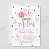 Sie ist eine in einer Melon Baby Shower Einladung (Vorderseite)