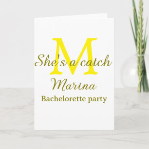 Sie ist eine Junggesellinnen-Abschiedsparty mit ge Karte