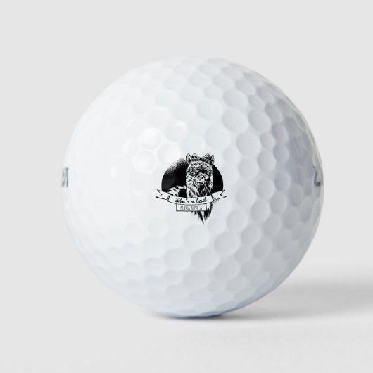 Sie ist eine schlechte Alpaka-Mutter Golfball (Vorderseite)