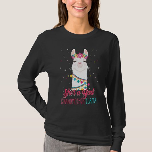 Sie ist eine schlechte Großmutter Llama Mutter T-Shirt (Vorderseite)