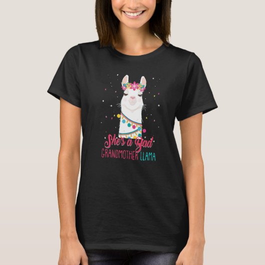 Sie ist eine schlechte Großmutter Llama Mutter T-Shirt (Vorderseite)