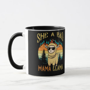 Sie ist eine schlechte Llama-Muttertags-Retro Tasse