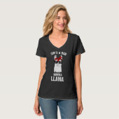 Sie ist eine schlechte Momma Llama-Mutter T-Shirt (Vorderseite Vollansicht)