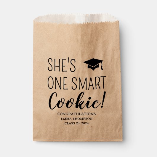 Sie ist eine Smart Cookie-Klasse im Abschluss 2024 Geschenktütchen (Vorderseite)