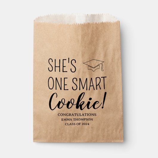Sie ist eine Smart Cookie-Klasse im Abschluss 2024 Geschenktütchen (Vorderseite)