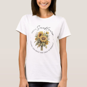 Sie ist eine Sonnenblume Inspirierend T-Shirt