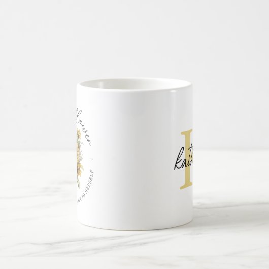 Sie ist eine stark und muffig angepasste Sonnenblu Kaffeetasse (Mittel)