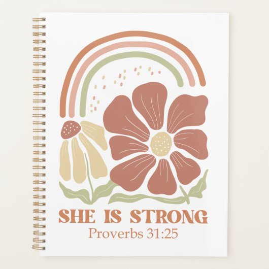 Sie ist eine starke Bibelverse Planer (Vorderseite)
