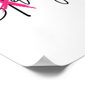 Sie ist eine starke rosa Schleife Poster (Ecke)