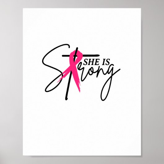 Sie ist eine starke rosa Schleife Poster (Vorne)