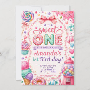 Sie ist eine Süße Einladungsvorlage zum Geburtstag