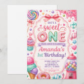 Sie ist eine Süße Einladungsvorlage zum Geburtstag (Vorne/Hinten)