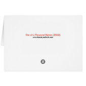 Sie ist eine Tausend-Names-Notecard (Rückseite Horizontal)
