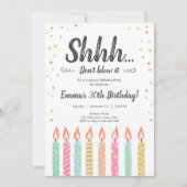 Sie ist eine überraschende Gold Confetti Geburtsta Einladung (Vorderseite)