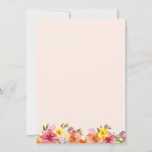 Sie ist eine überraschende Hübsche Blumenarche zum Einladung (Rückseite)