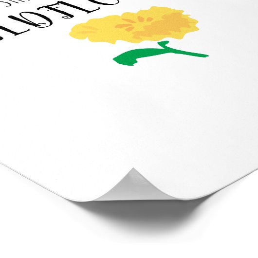 Sie ist eine Wildblume Art Blume Zitat Poster (Ecke)