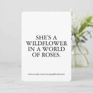 Sie ist eine Wildblume-Card, ein inspirierendes Ge Feiertagskarte