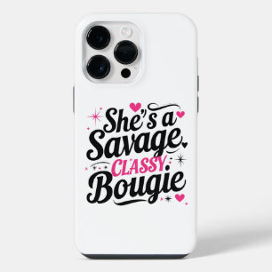 Sie ist eine Wilde, Elegante, Bougie – Sassy Zitat iPhone 14 Pro Max Hülle