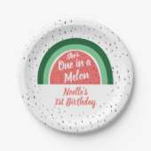 Sie ist eins in einem Melon, Watermelon Rainbow Bi Pappteller (Vorderseite)