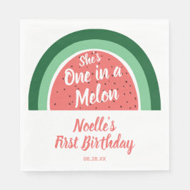 Sie ist eins in einem Melon, Watermelon Rainbow Bi Serviette
