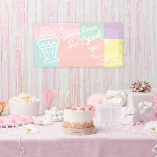 Sie ist erschossen! Eiscreme-Brautparty Banner