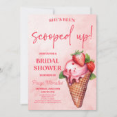 Sie ist erschossen! Eiscreme-Brautparty Einladung (Vorderseite)