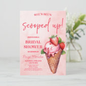 Sie ist erschossen! Eiscreme-Brautparty Einladung (Stehend Vorderseite)
