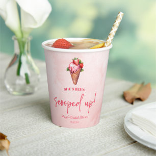 Sie ist erschossen! Eiscreme-Brautparty Pappbecher