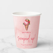 Sie ist erschossen! Eiscreme-Brautparty Pappbecher (Rückseite)