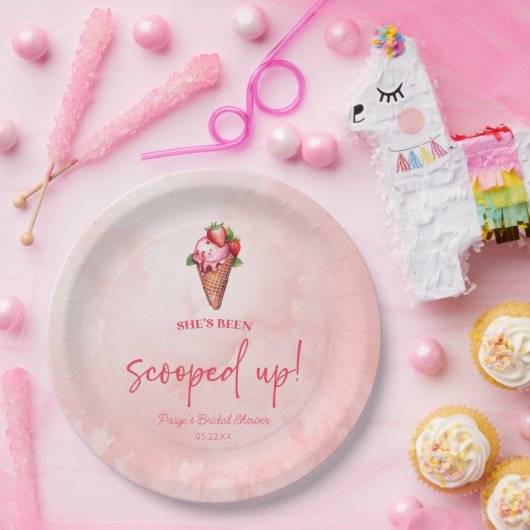 Sie ist erschossen! Eiscreme-Brautparty Pappteller (Party)